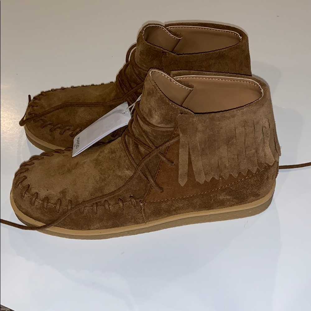 NEW Girls Fringed suede ankle boot